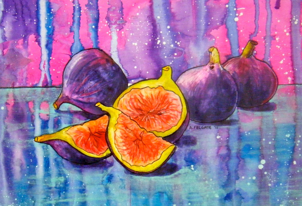 Figs in Pink and Blue